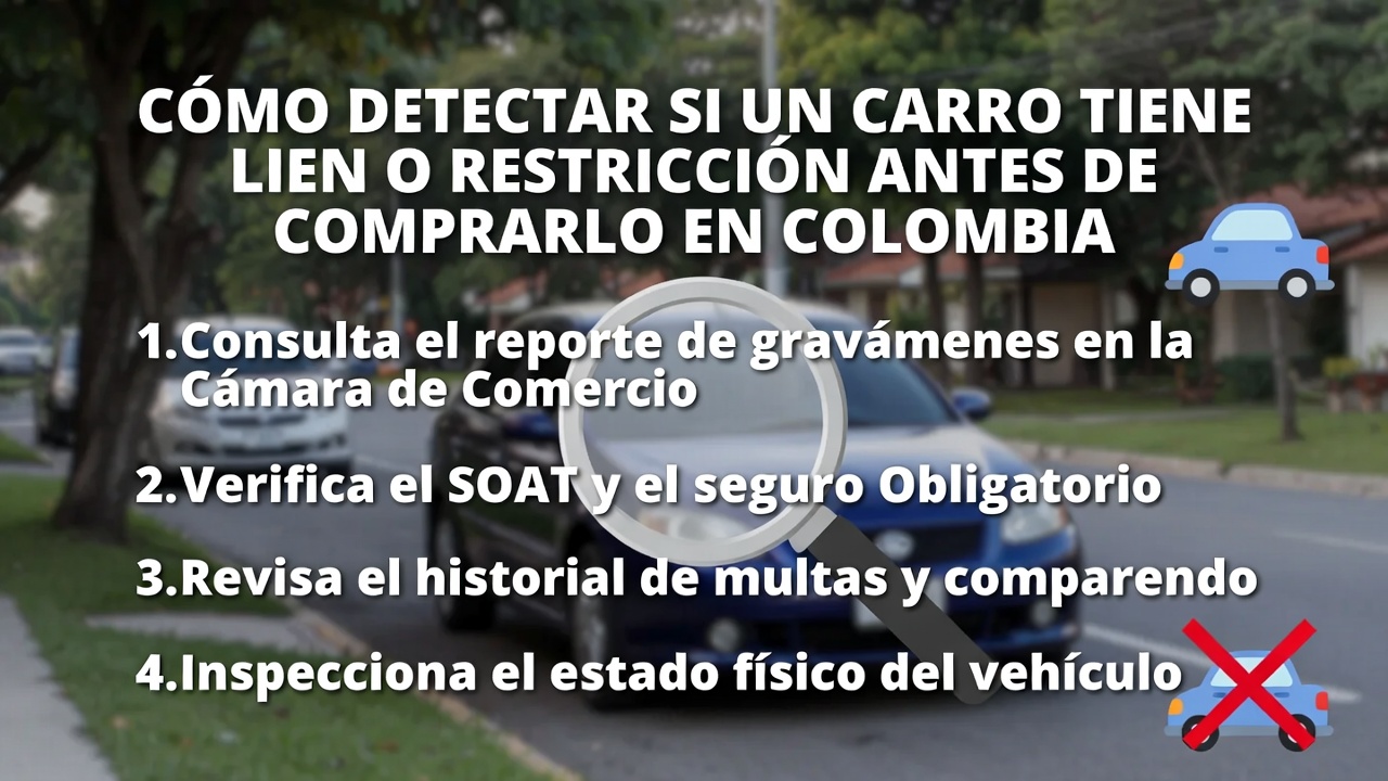 Cómo detectar embargos y restricciones antes de comprar un carro en Colombia